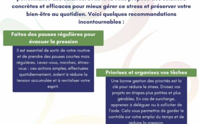 Stress au travail – Des solutions concrètes pour mieux le gérer
