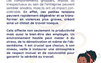 Incivilités au travail