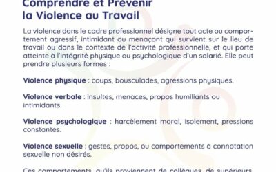 Violences dans le cadre professionnel
